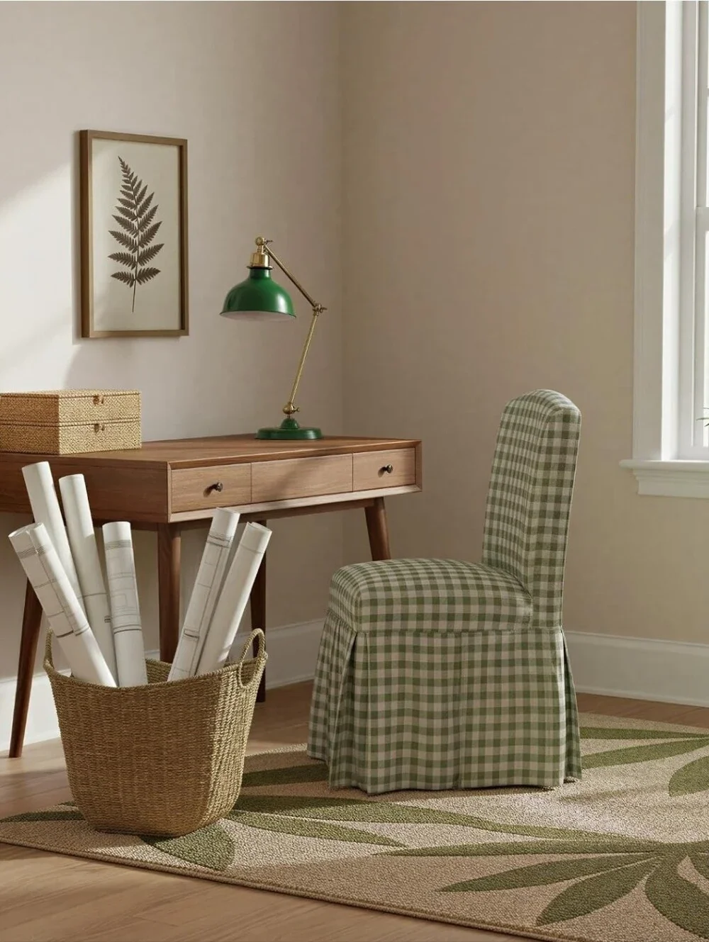 Household Essentials Brown Wicker Storage Basket W Handles Lge Natural Seagrass
